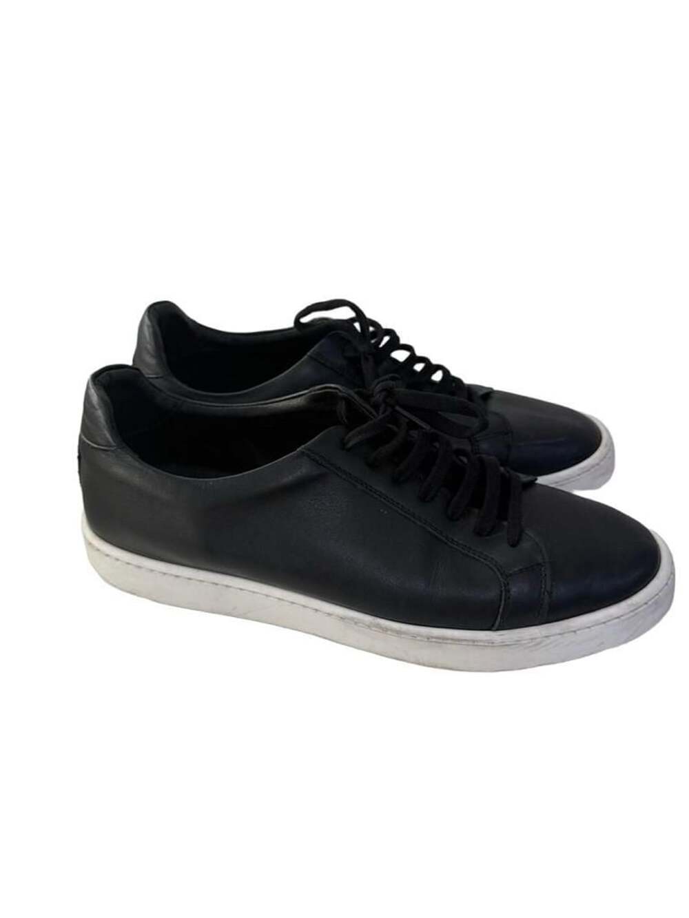 Bruno Magli Leather Low Top Sneakers Size 10.5 Black